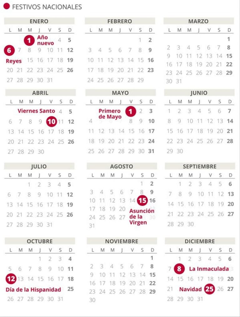 Calendario Laboral Melilla 2020